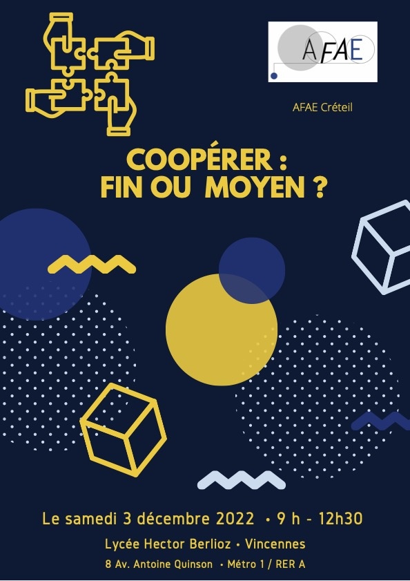 Colloque : “COOPÉRER : FIN OU MOYEN ?”