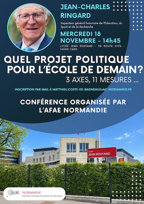 Conférence-débat avec Jean-Charles RINGARD – 18 novembre 2026 [Académie de Normandie]